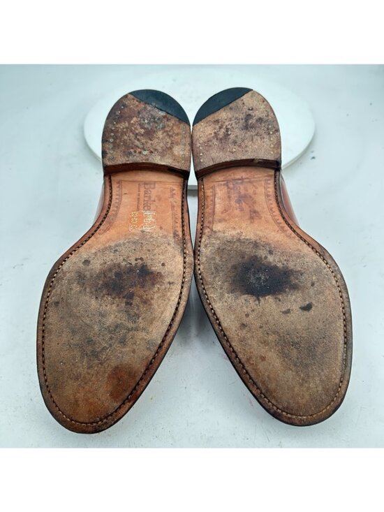 Barker Men Sz 7 US 8 Brown Tan Leather Brogue Cap Toe Lace Up Oxford Dress Shoes main image 9